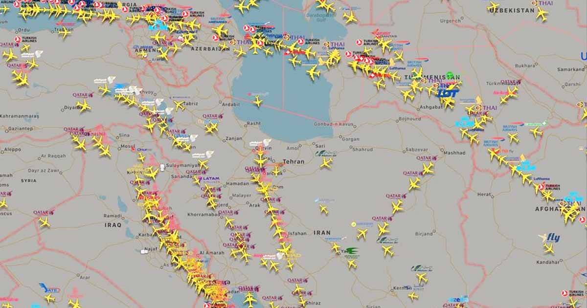 المجال الجوي الجورجي ينشط لتجنب الطيران فوق إيران والعراق