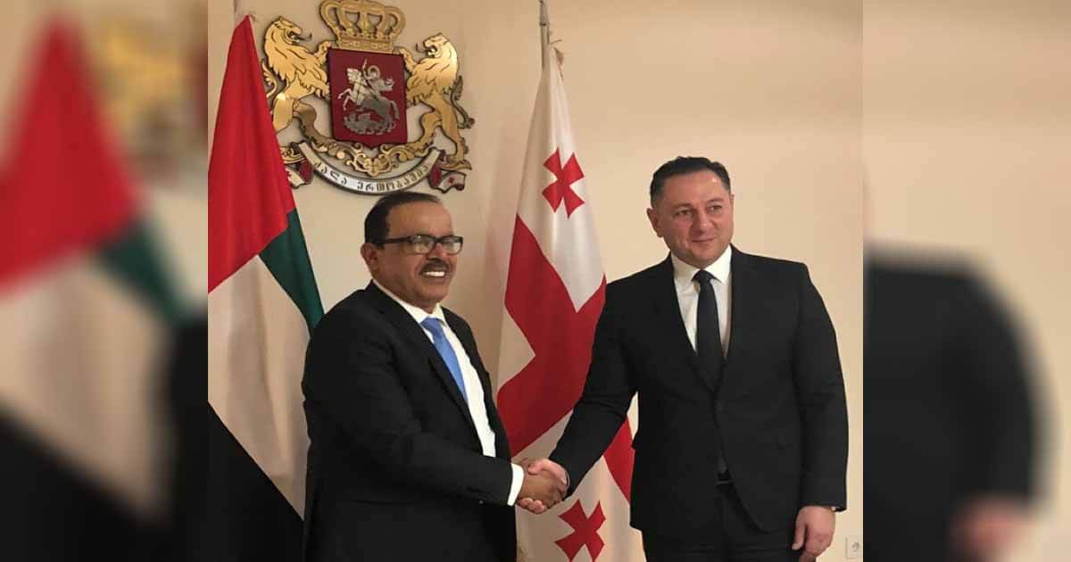 سفير الامارات العربية المتحدة لدى جورجيا عيسي الباشه النعيمي يلتقي وزير الداخلية الجورجي فاغتانج جوميلوري