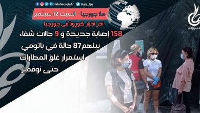 اخر اخبار كورونا في جورجيا الآن 12 سبتمبر لحظة بلحظة و أرمينيا أذربيجان تركيا