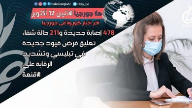 اخر اخبار كورونا في جورجيا الآن 12 أكتوبر لحظة بلحظة و أرمينيا أذربيجان تركيا