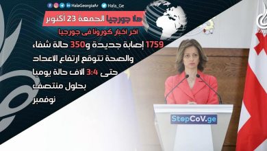 اخر اخبار كورونا في جورجيا الآن 23 أكتوبر لحظة بلحظة و أرمينيا أذربيجان تركيا