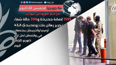 اخر اخبار كورونا في جورجيا الآن 22 أكتوبر لحظة بلحظة و أرمينيا أذربيجان تركيا