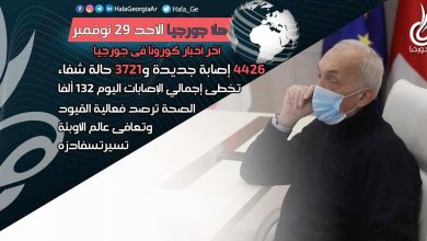 اخر اخبار كورونا في جورجيا الآن 29 نوفمبر لحظة بلحظة و أرمينيا أذربيجان تركيا