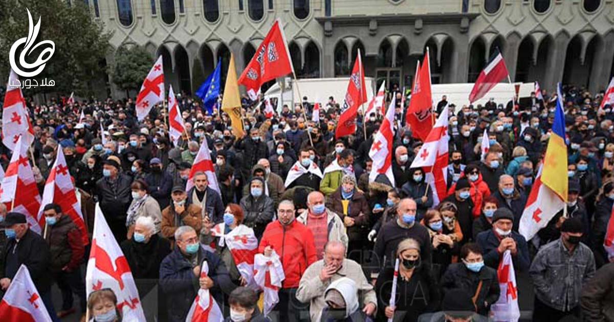 رغم بدء المفاوضات.. تجدد مظاهرات المعارضة في تبليسي ودعوات لعودة ميخائيل ساكاشفيلي إلى جورجيا