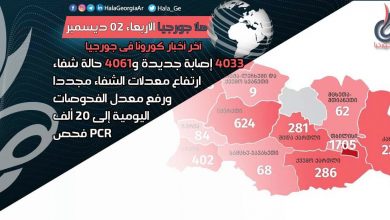 اخر اخبار كورونا في جورجيا الآن 02 ديسمبر لحظة بلحظة و أرمينيا أذربيجان تركيا