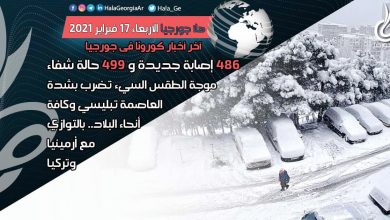 اخر اخبار كورونا في جورجيا الآن 17 فبراير لحظة بلحظة و أرمينيا أذربيجان تركيا